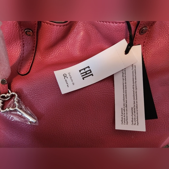 Gianni Chiarini Firenze Italian Leather Tote Bag in Bubblegum Pink; NEW - Picture 10 of 16